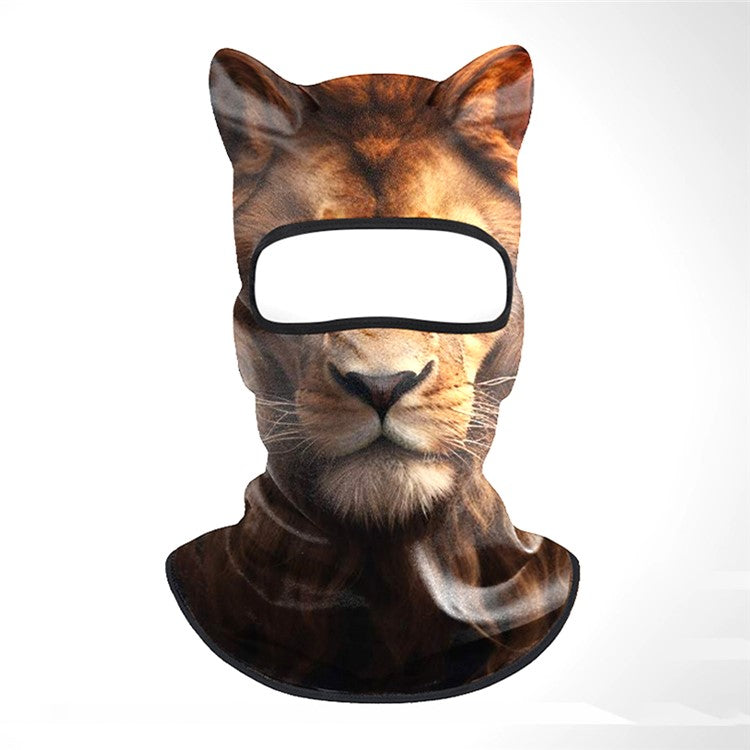 Spring Summer Cycling Balaclava Face Mask Milk Silk Full Face Sun Protection Funny Animal Print Headwear