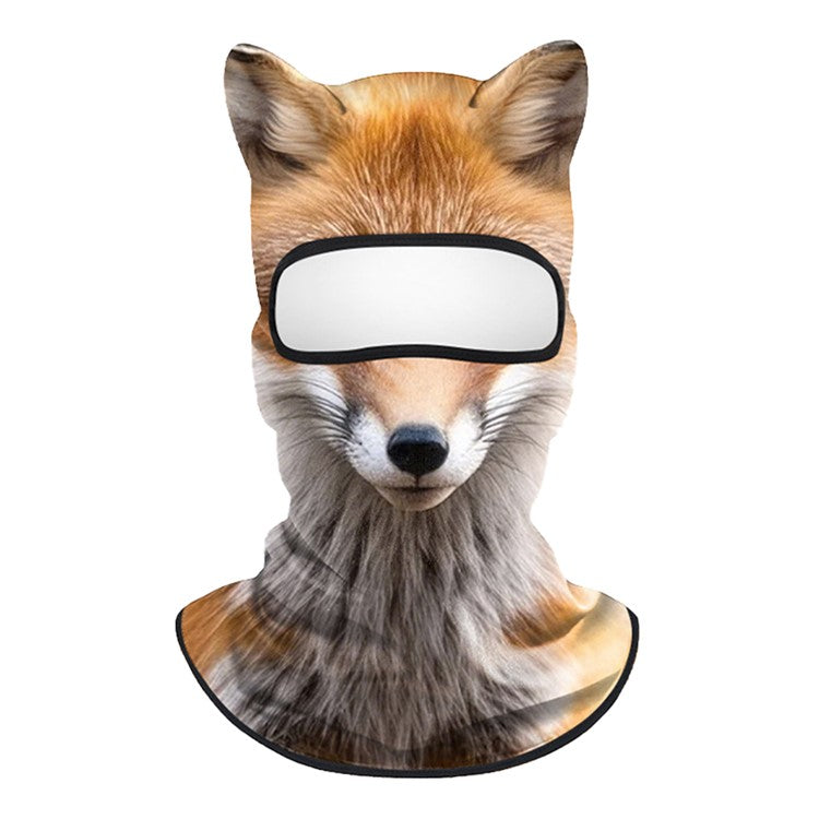 Spring Summer Cycling Balaclava Face Mask Milk Silk Full Face Sun Protection Funny Animal Print Headwear