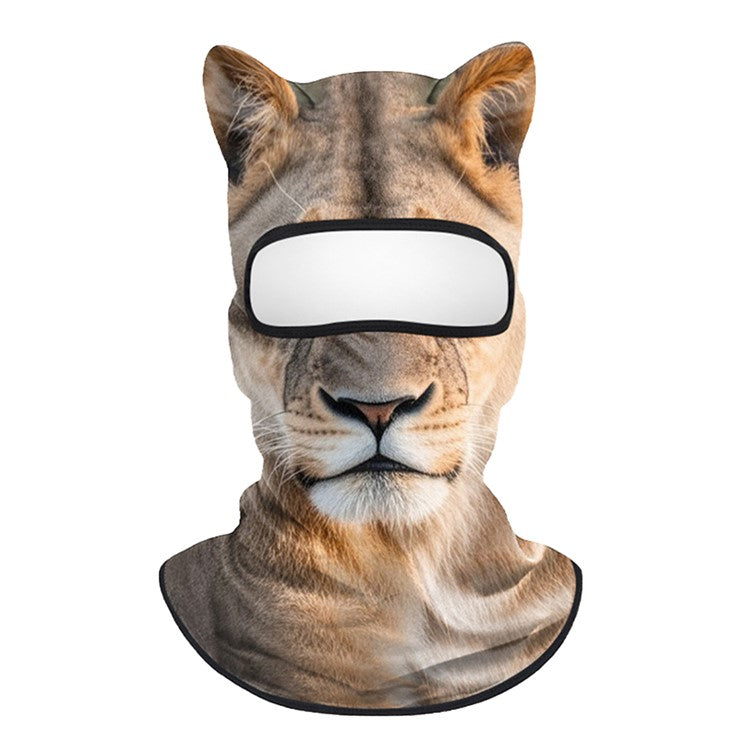 Spring Summer Cycling Balaclava Face Mask Milk Silk Full Face Sun Protection Funny Animal Print Headwear