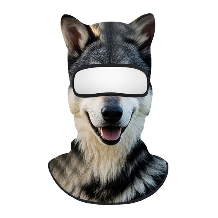 Spring Summer Cycling Balaclava Face Mask Milk Silk Full Face Sun Protection Funny Animal Print Headwear