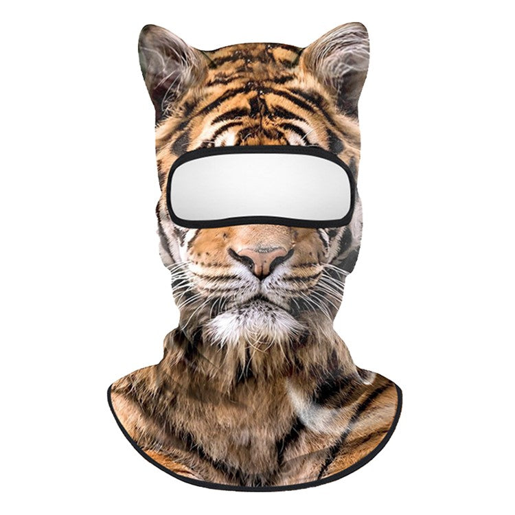 Spring Summer Cycling Balaclava Face Mask Milk Silk Full Face Sun Protection Funny Animal Print Headwear