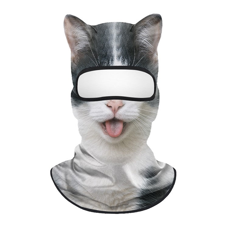 Spring Summer Cycling Balaclava Face Mask Milk Silk Full Face Sun Protection Funny Animal Print Headwear