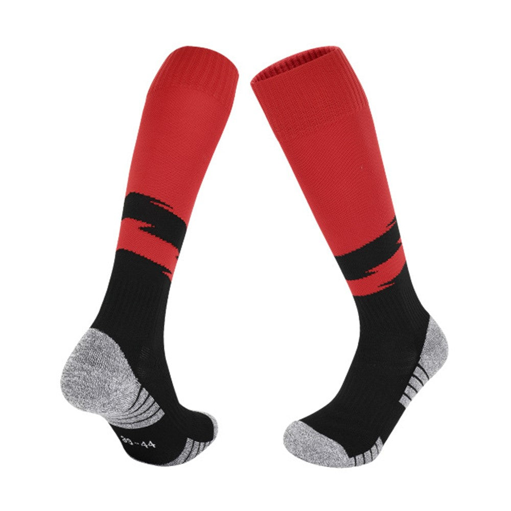 PORFIN 664 Summer Professional Sports Socks Non Slip Long Tube Breathable Soccer Socks, Size M
