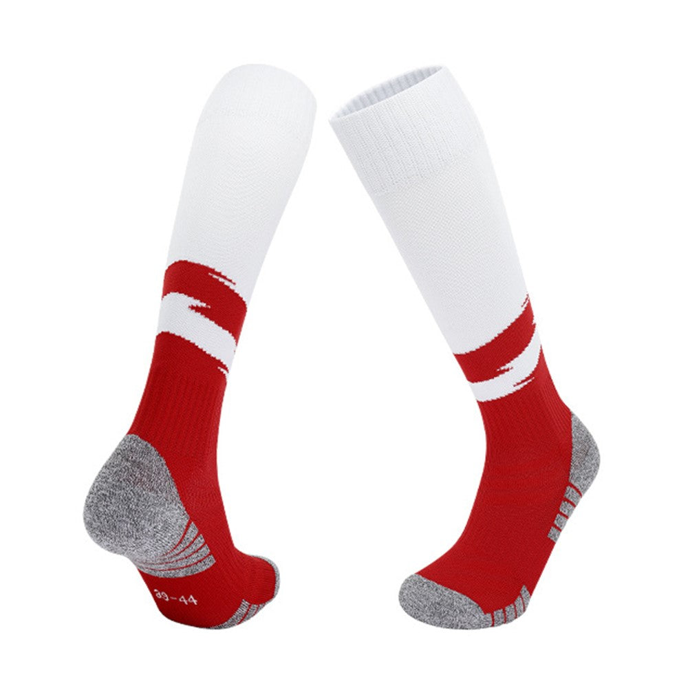 PORFIN 664 Summer Professional Sports Socks Non Slip Long Tube Breathable Soccer Socks, Size M