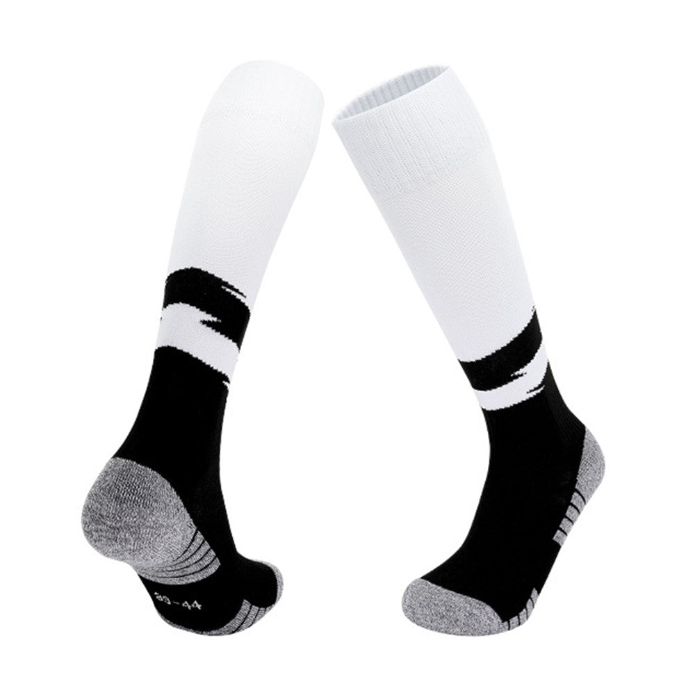 PORFIN 664 Summer Professional Sports Socks Non Slip Long Tube Breathable Soccer Socks, Size M