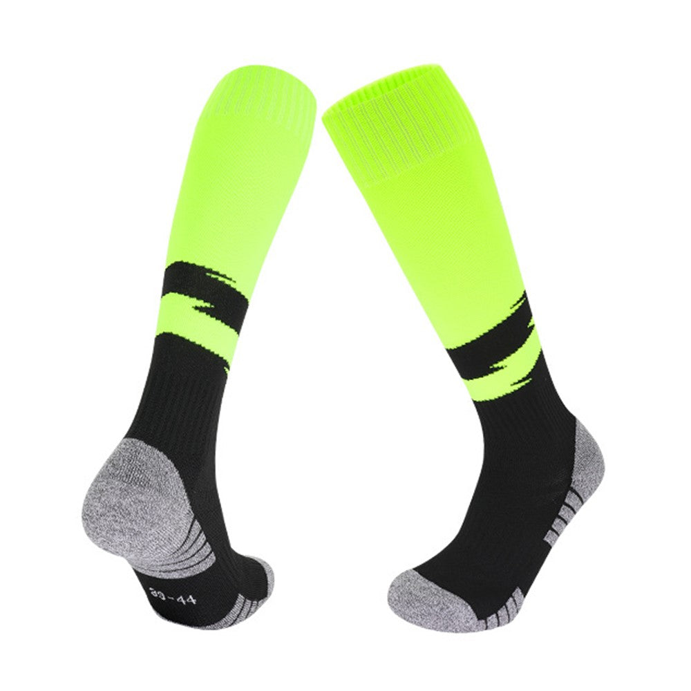 PORFIN 664 Summer Professional Sports Socks Non Slip Long Tube Breathable Soccer Socks, Size M