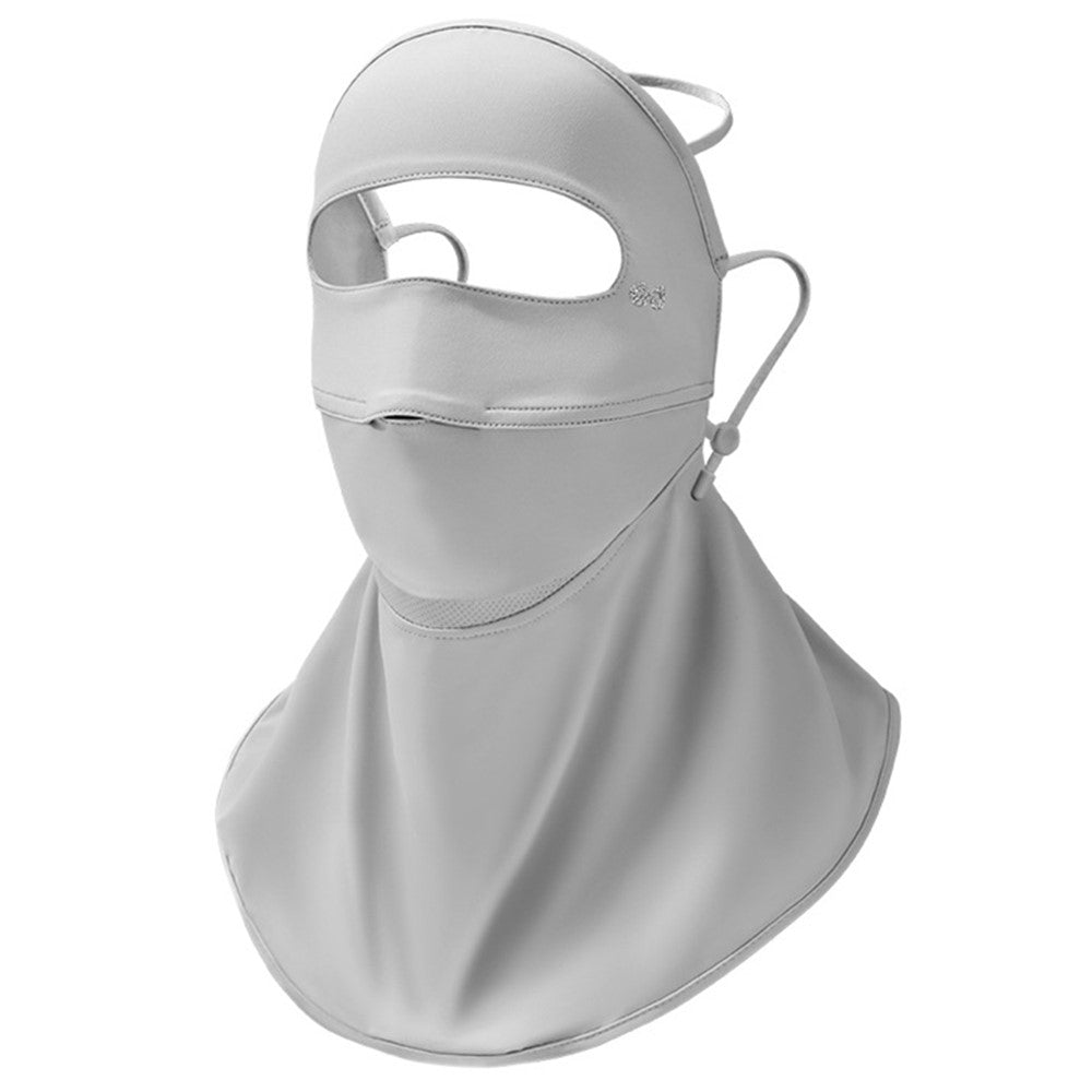 GOLOVEJOY XTJ153 Full Face Sun Protection Mask Women Summer Breathable Facekini Ice Silk Extended Neck Cover