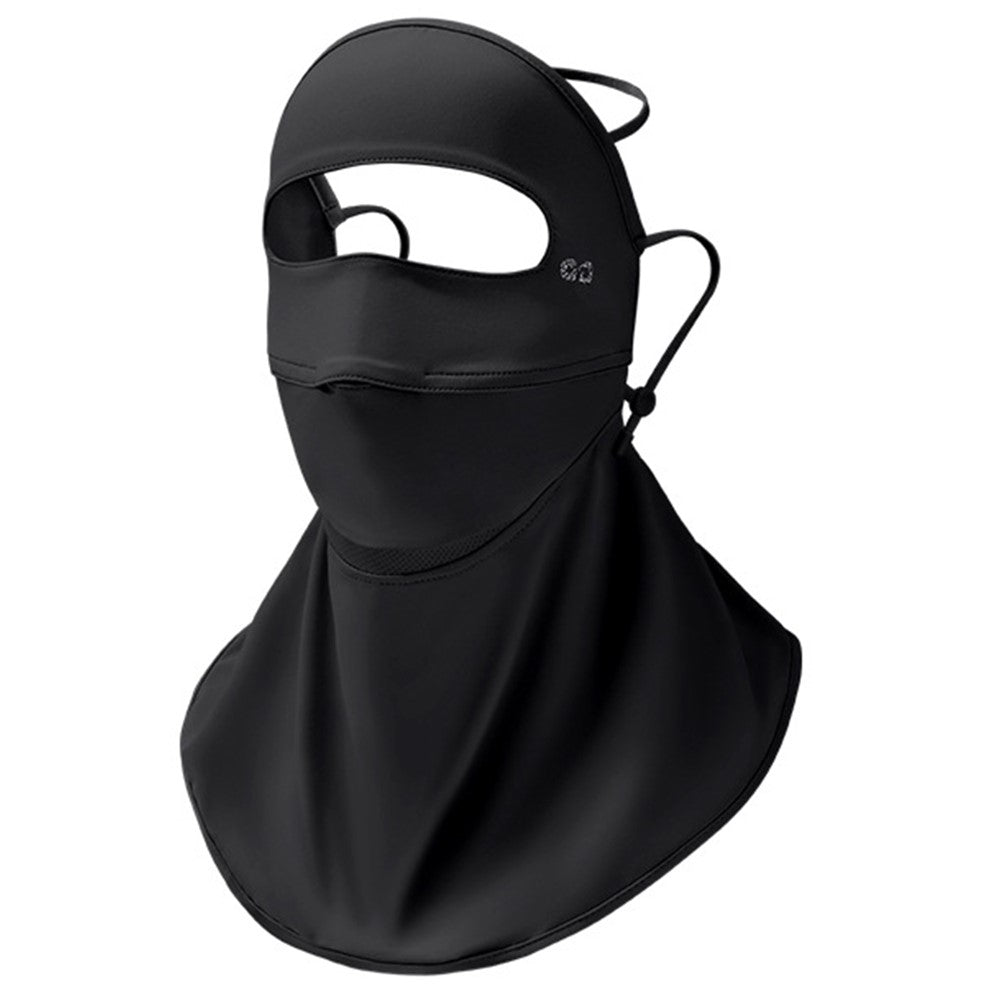 GOLOVEJOY XTJ153 Full Face Sun Protection Mask Women Summer Breathable Facekini Ice Silk Extended Neck Cover