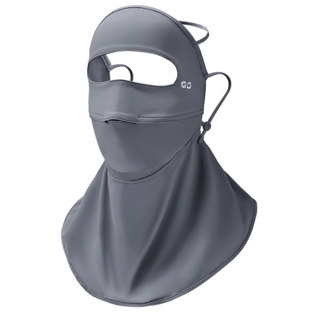 GOLOVEJOY XTJ153 Full Face Sun Protection Mask Women Summer Breathable Facekini Ice Silk Extended Neck Cover