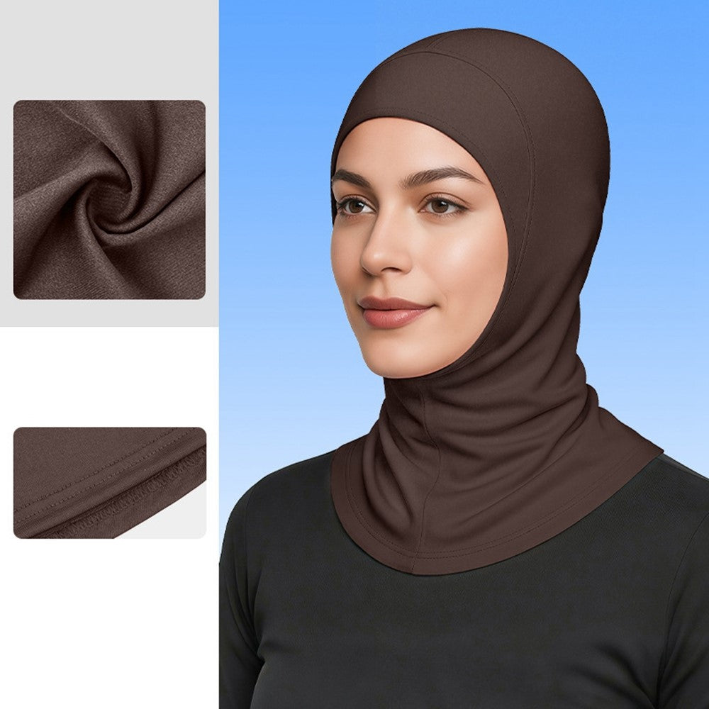 DYMSLTT Sun Protection Head Cover Milk Silk Middle Eastern Hijab Turban Breathable Ethnic Headwrap