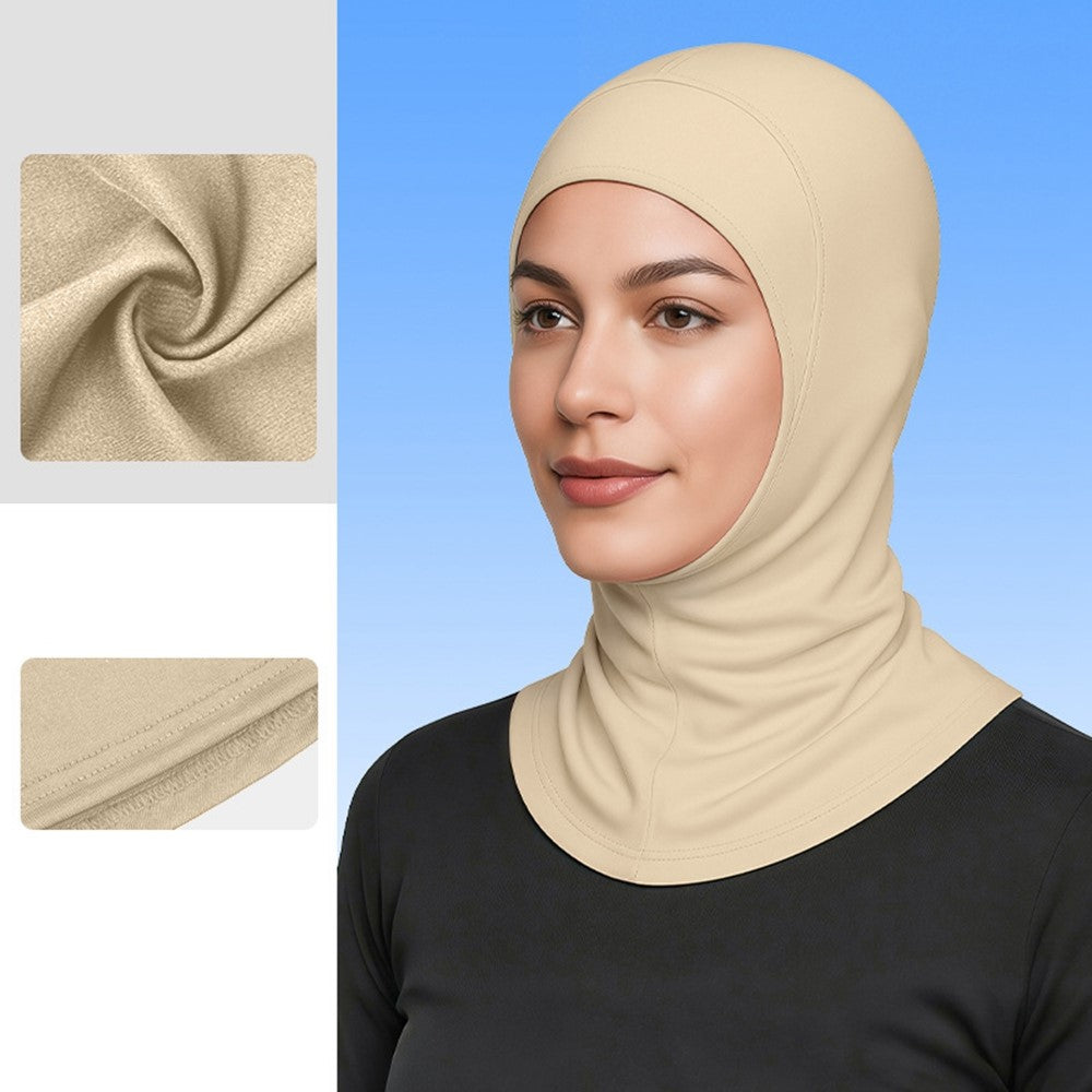 DYMSLTT Sun Protection Head Cover Milk Silk Middle Eastern Hijab Turban Breathable Ethnic Headwrap