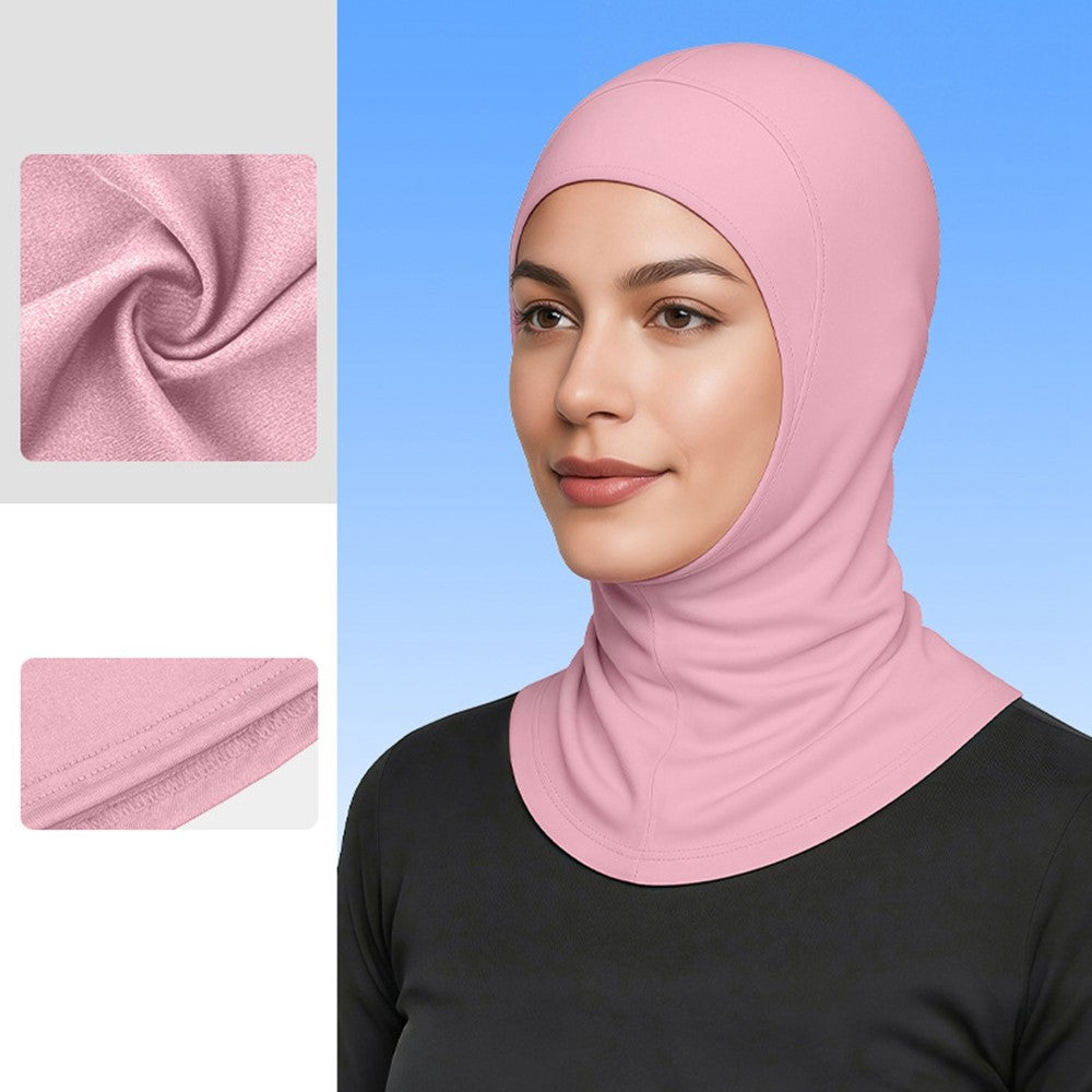 DYMSLTT Sun Protection Head Cover Milk Silk Middle Eastern Hijab Turban Breathable Ethnic Headwrap