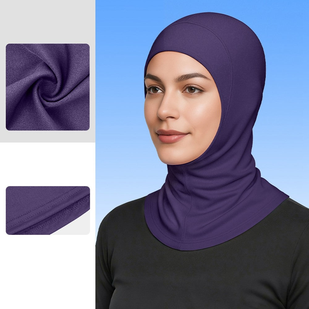 DYMSLTT Sun Protection Head Cover Milk Silk Middle Eastern Hijab Turban Breathable Ethnic Headwrap