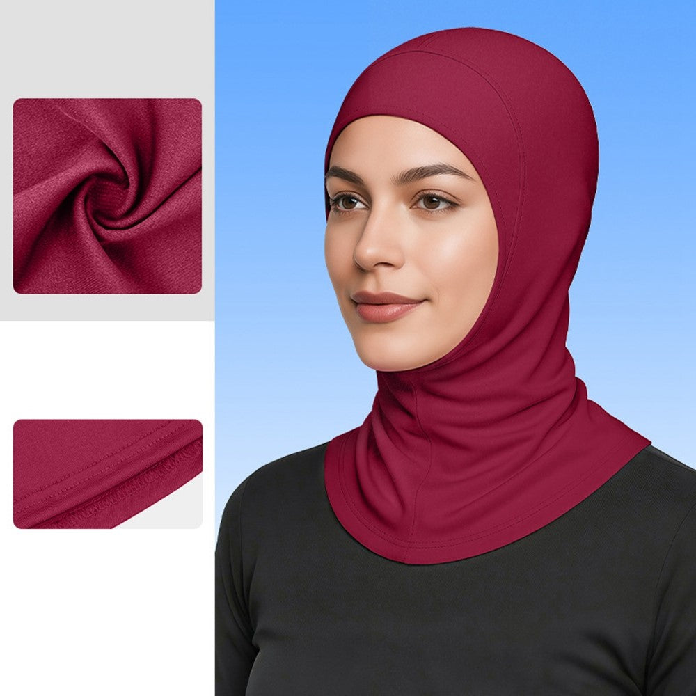DYMSLTT Sun Protection Head Cover Milk Silk Middle Eastern Hijab Turban Breathable Ethnic Headwrap