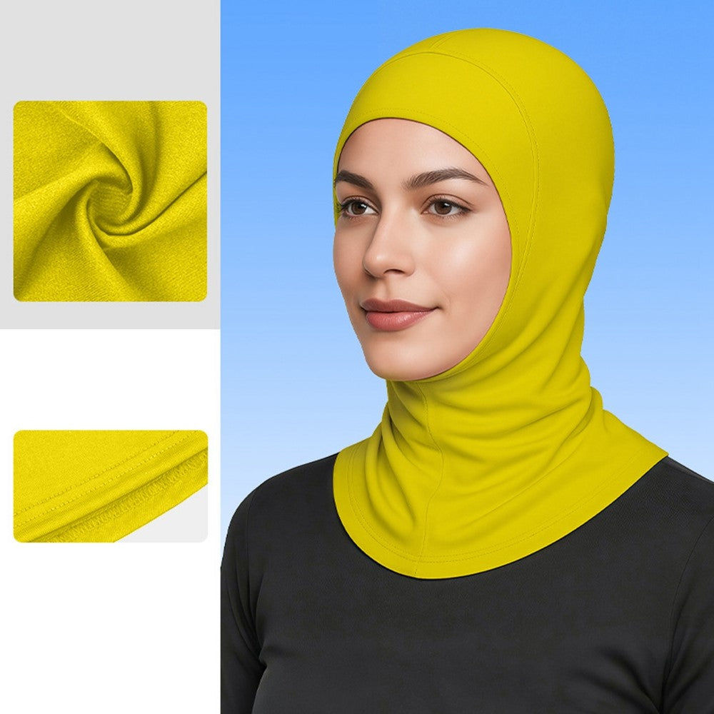 DYMSLTT Sun Protection Head Cover Milk Silk Middle Eastern Hijab Turban Breathable Ethnic Headwrap