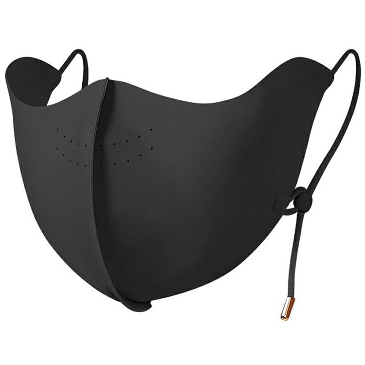Ice Silk Face Mask Women Cycling UV Protection Eye Corner Shield Adjustable Ear Loops Mask
