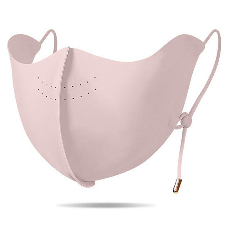 Ice Silk Face Mask Women Cycling UV Protection Eye Corner Shield Adjustable Ear Loops Mask
