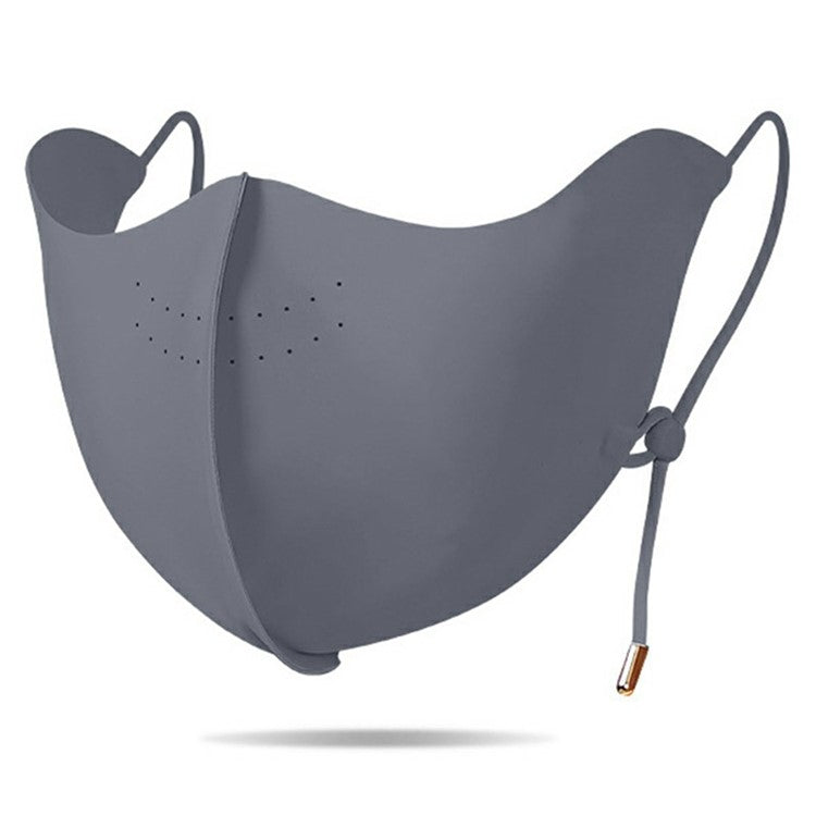 Ice Silk Face Mask Women Cycling UV Protection Eye Corner Shield Adjustable Ear Loops Mask
