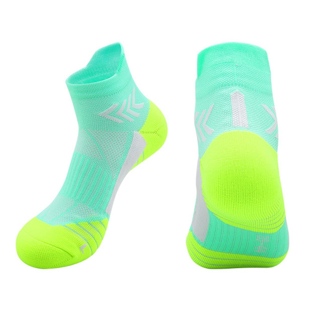 PORFIN JCB3020 Running Socks Summer Athletic Socks Quick Dry Non Slip Sports Ankle Socks, Size M: 34-38