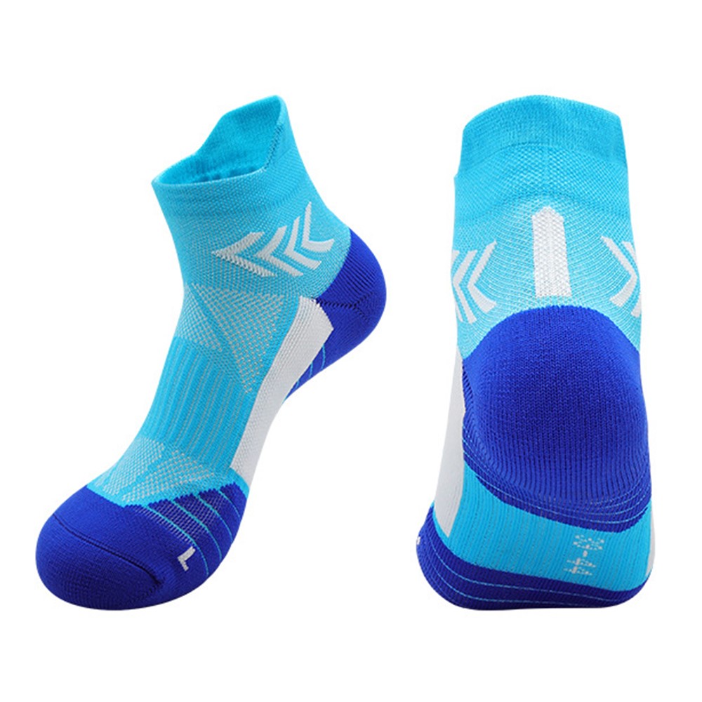 PORFIN JCB3020 Running Socks Summer Athletic Socks Quick Dry Non Slip Sports Ankle Socks, Size L: 39-44