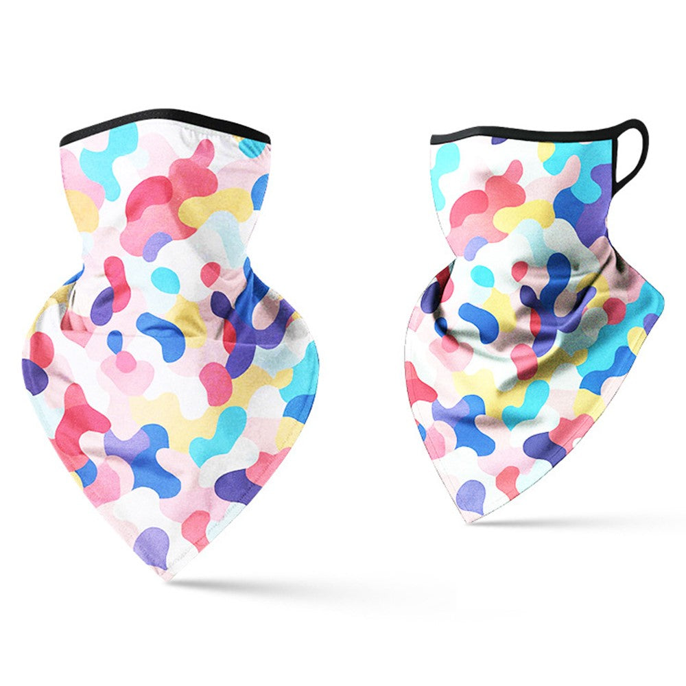 Milk Silk Neck Gaiter Triangle Scarf Breathable Sun Protection Face Mask for Cycling / Fishing / Outdoor Sports