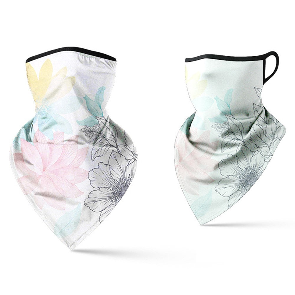 Milk Silk Neck Gaiter Triangle Scarf Breathable Sun Protection Face Mask for Cycling / Fishing / Outdoor Sports