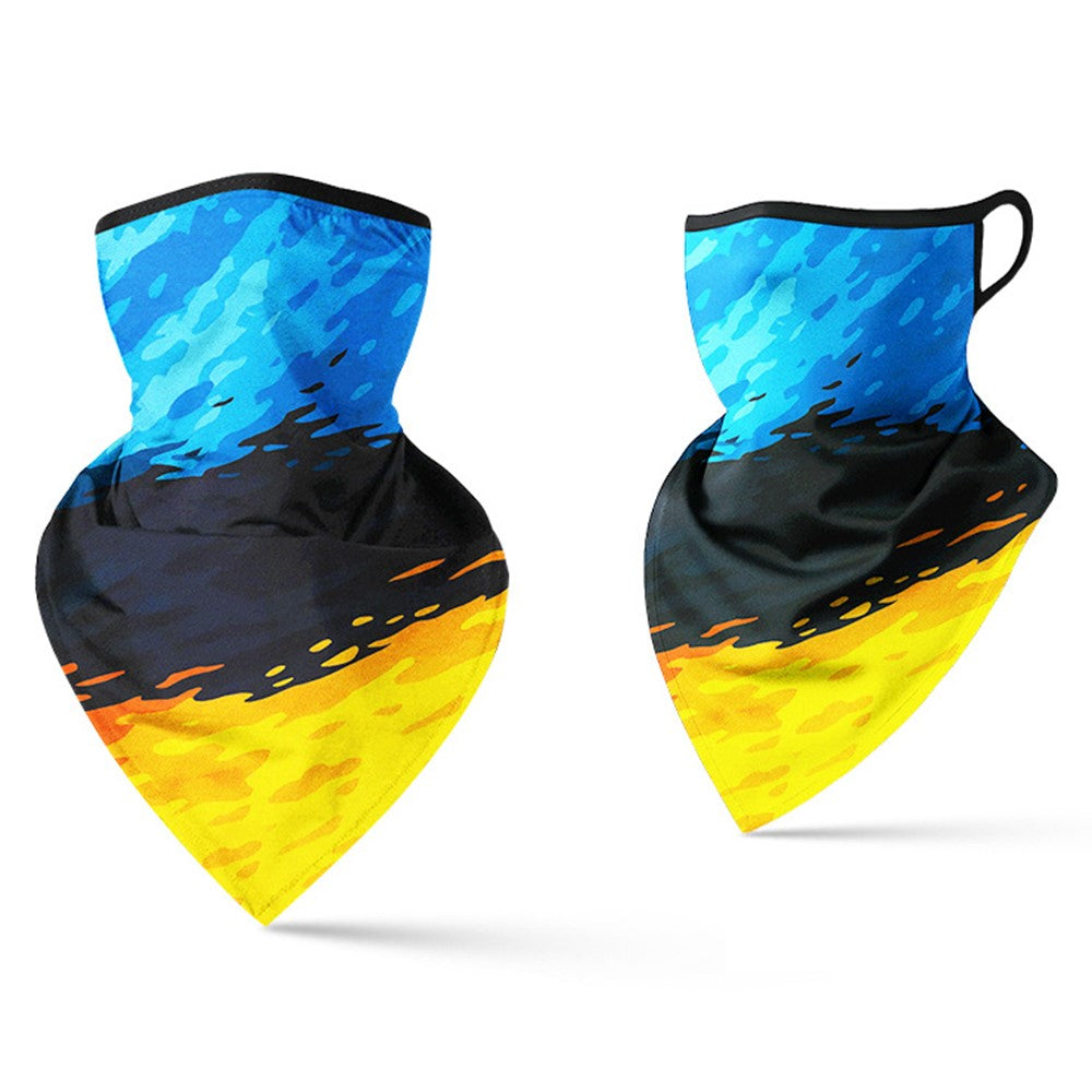 Milk Silk Neck Gaiter Triangle Scarf Breathable Sun Protection Face Mask for Cycling / Fishing / Outdoor Sports