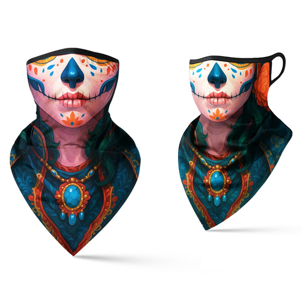 Milk Silk Neck Gaiter Triangle Scarf Breathable Sun Protection Face Mask for Cycling / Fishing / Outdoor Sports