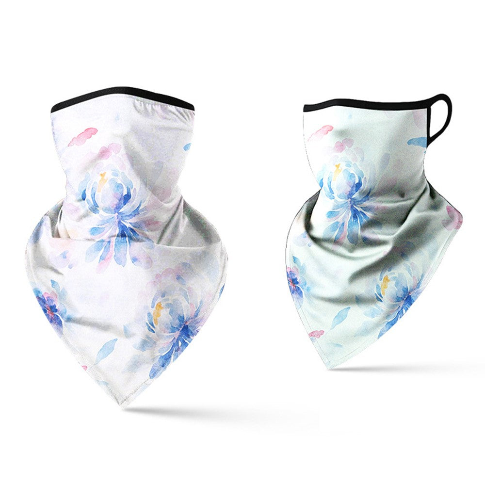 Milk Silk Neck Gaiter Triangle Scarf Breathable Sun Protection Face Mask for Cycling / Fishing / Outdoor Sports