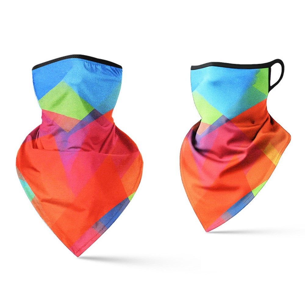 Milk Silk Neck Gaiter Triangle Scarf Breathable Sun Protection Face Mask for Cycling / Fishing / Outdoor Sports