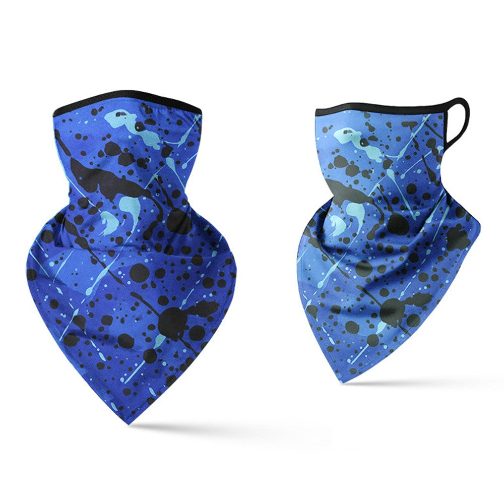 Milk Silk Neck Gaiter Triangle Scarf Breathable Sun Protection Face Mask for Cycling / Fishing / Outdoor Sports