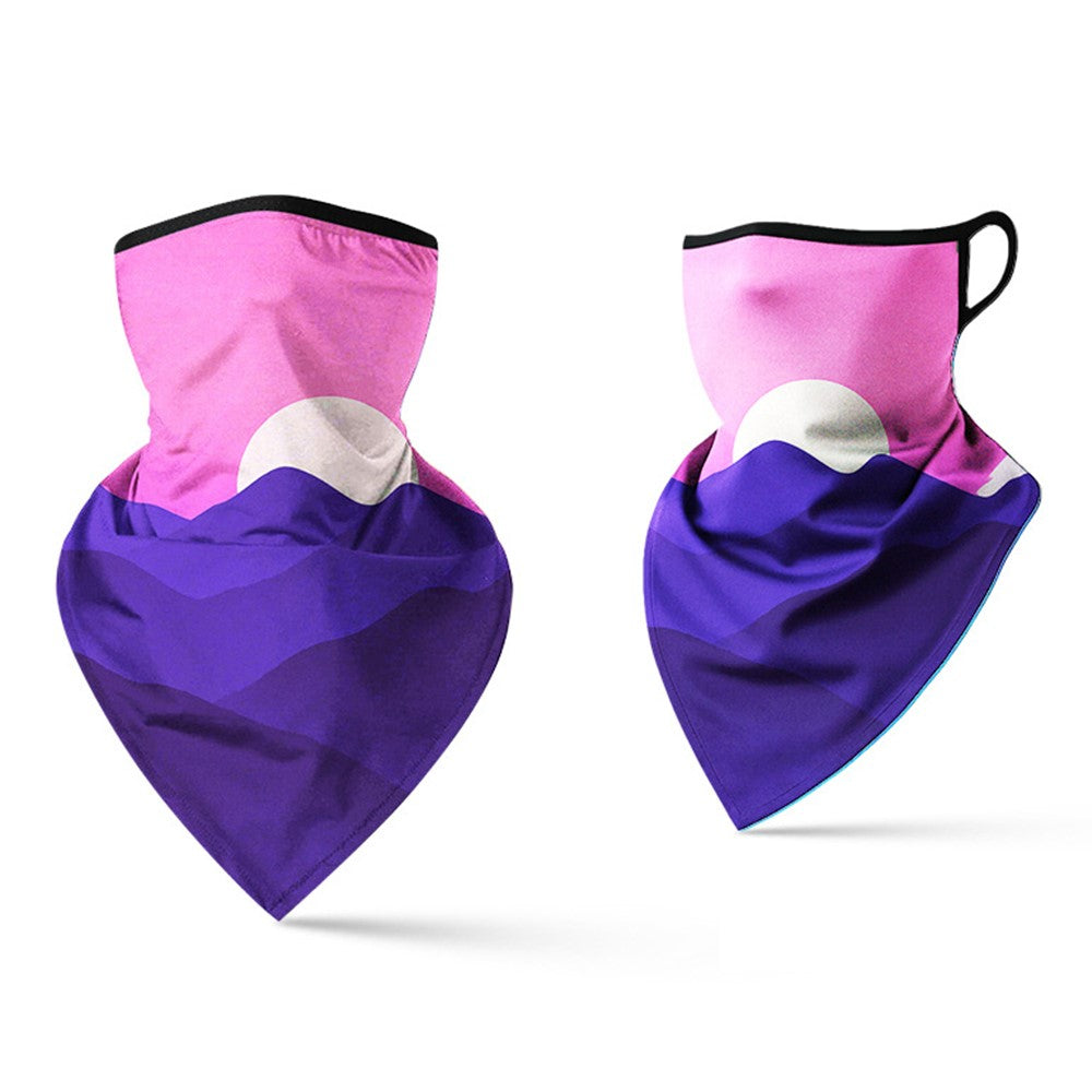 Milk Silk Neck Gaiter Triangle Scarf Breathable Sun Protection Face Mask for Cycling / Fishing / Outdoor Sports