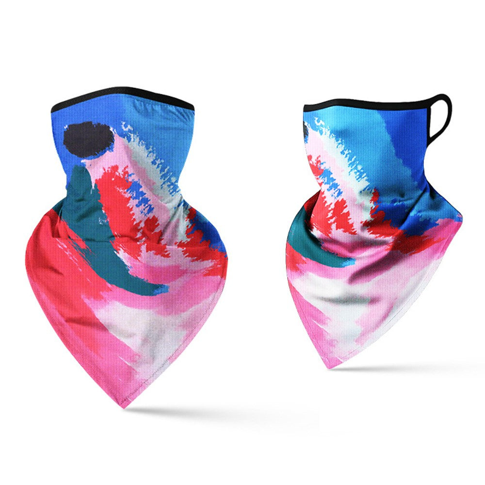 Milk Silk Neck Gaiter Triangle Scarf Breathable Sun Protection Face Mask for Cycling / Fishing / Outdoor Sports