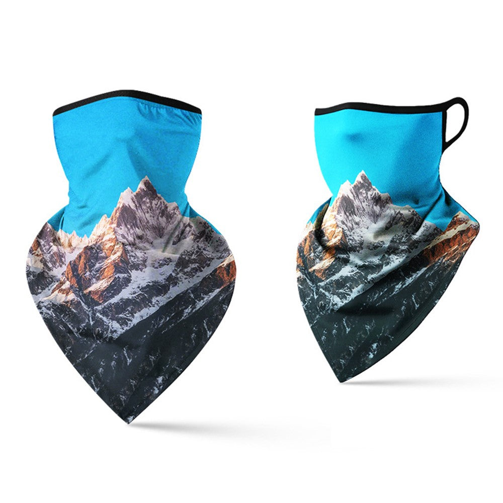 Milk Silk Neck Gaiter Triangle Scarf Breathable Sun Protection Face Mask for Cycling / Fishing / Outdoor Sports