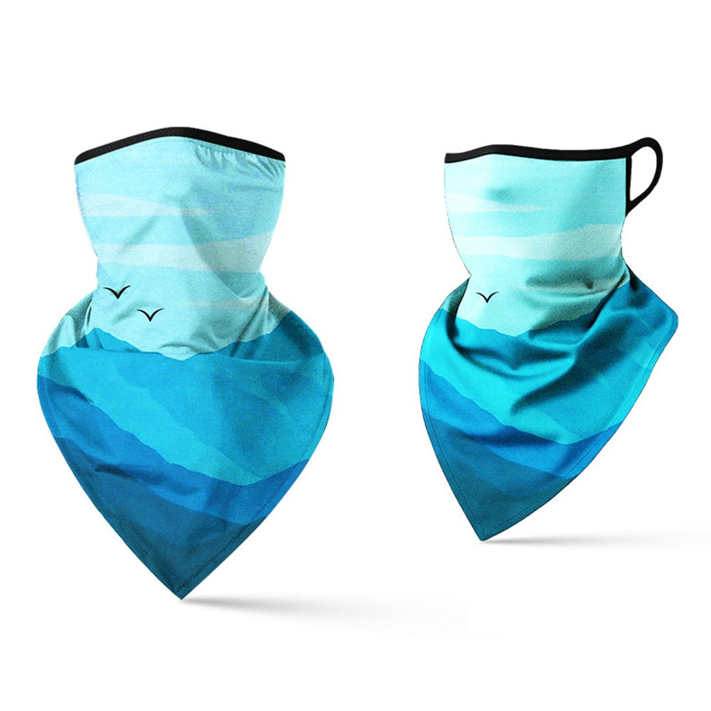 Milk Silk Neck Gaiter Triangle Scarf Breathable Sun Protection Face Mask for Cycling / Fishing / Outdoor Sports
