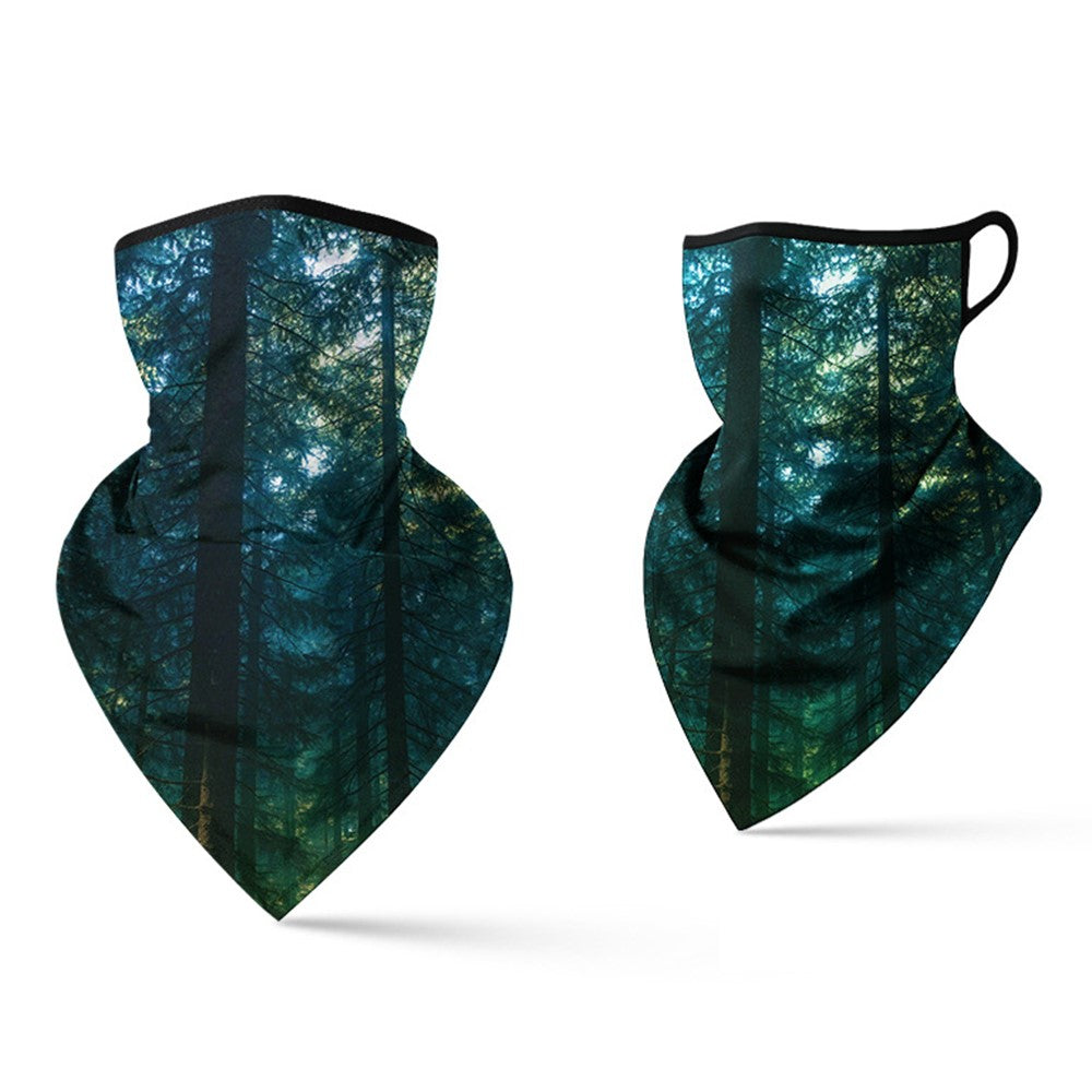 Milk Silk Neck Gaiter Triangle Scarf Breathable Sun Protection Face Mask for Cycling / Fishing / Outdoor Sports
