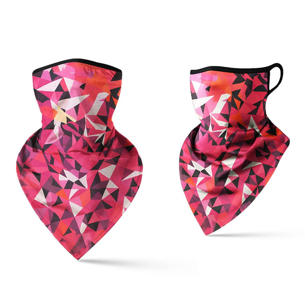 Outdoor Sports Hanging Ears Triangle Scarf Face Mask Sun Protection Milk Silk Neck Gaiter