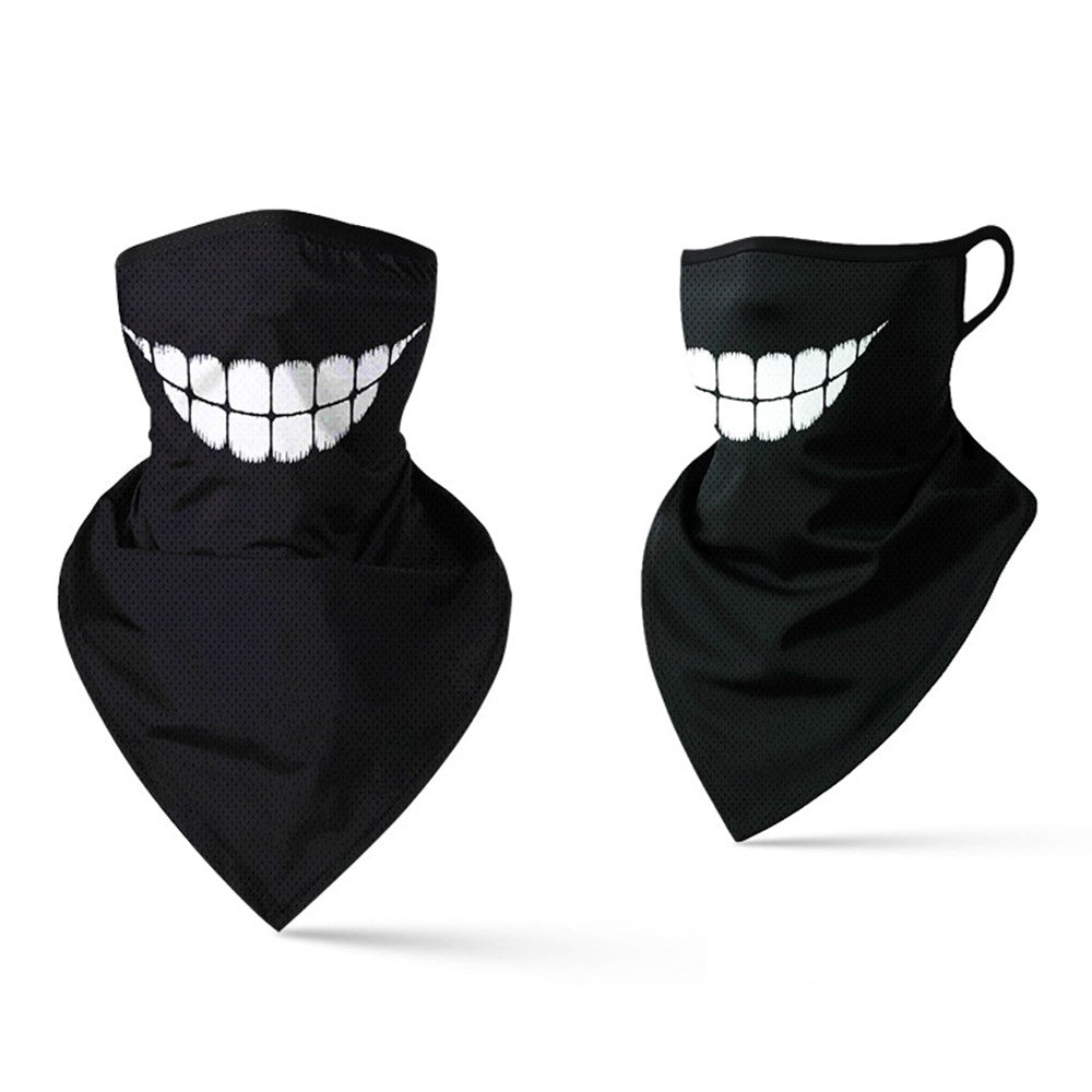Outdoor Sports Hanging Ears Triangle Scarf Face Mask Sun Protection Milk Silk Neck Gaiter