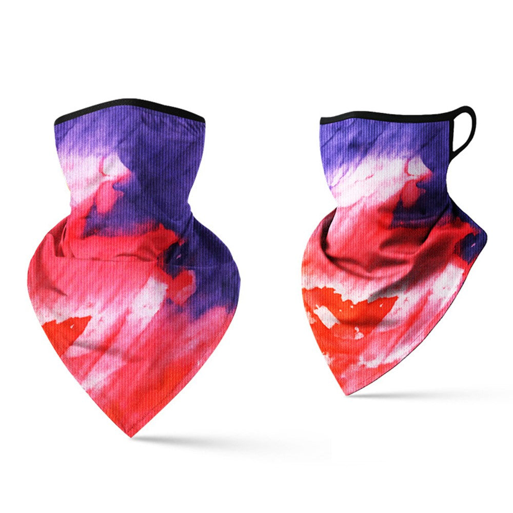 Outdoor Sports Hanging Ears Triangle Scarf Face Mask Sun Protection Milk Silk Neck Gaiter