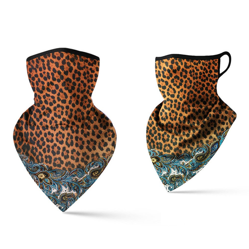 Outdoor Sports Hanging Ears Triangle Scarf Face Mask Sun Protection Milk Silk Neck Gaiter