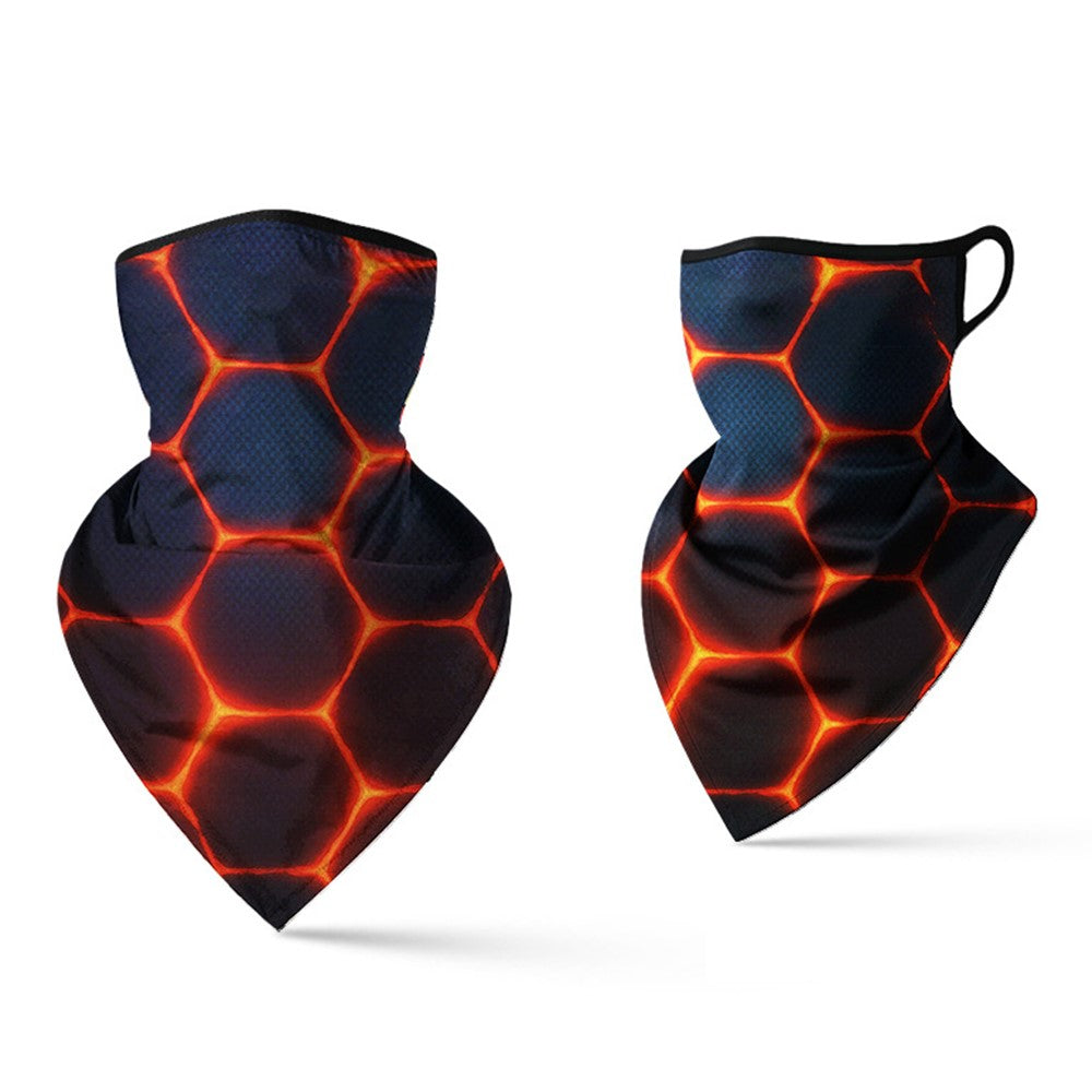 Outdoor Sports Hanging Ears Triangle Scarf Face Mask Sun Protection Milk Silk Neck Gaiter