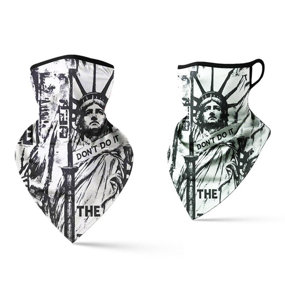 Outdoor Sports Hanging Ears Triangle Scarf Face Mask Sun Protection Milk Silk Neck Gaiter