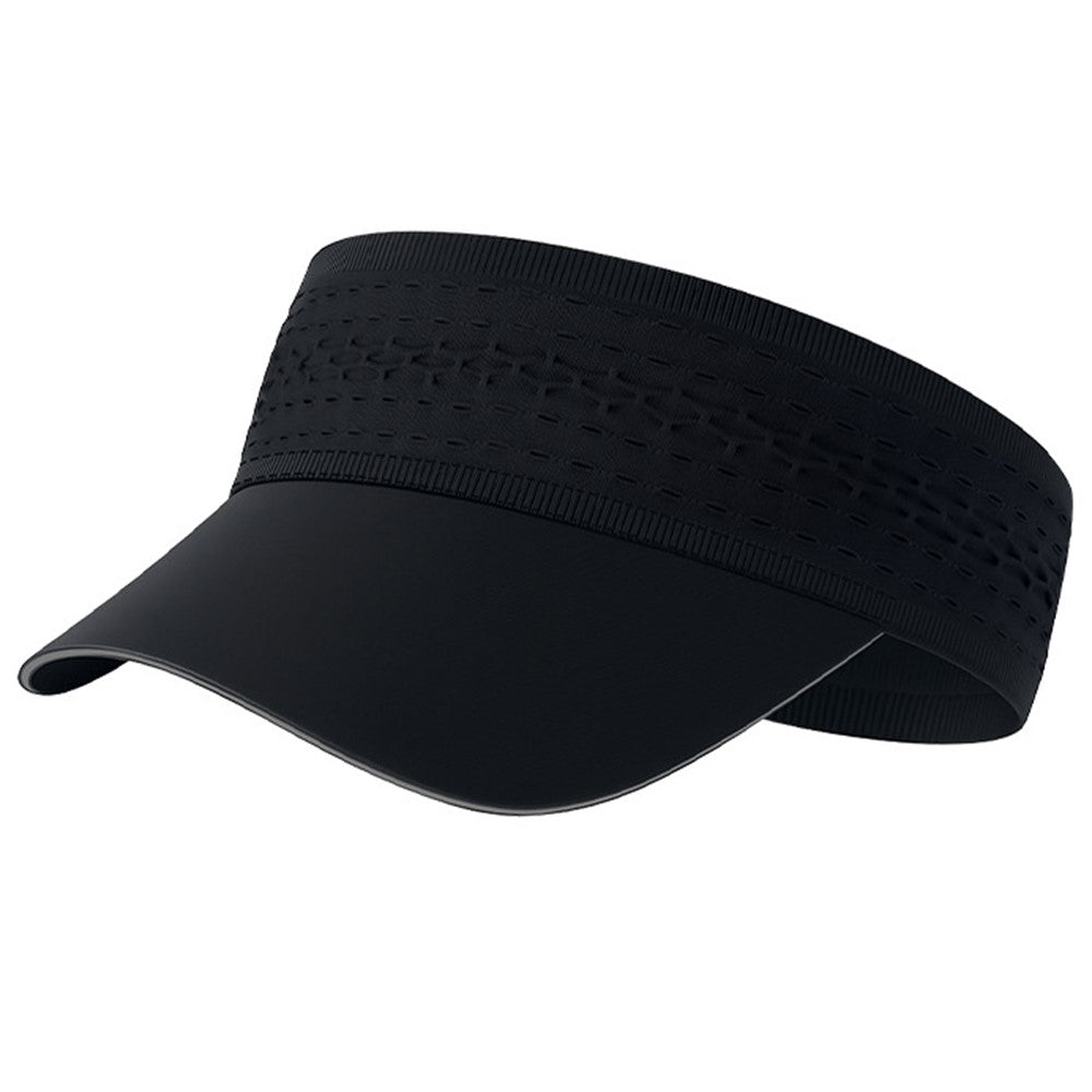 Marathon Running Sun Visor Seamless Wide Sports Headband with Brim High Elasticity Quick Dry Soft Hat