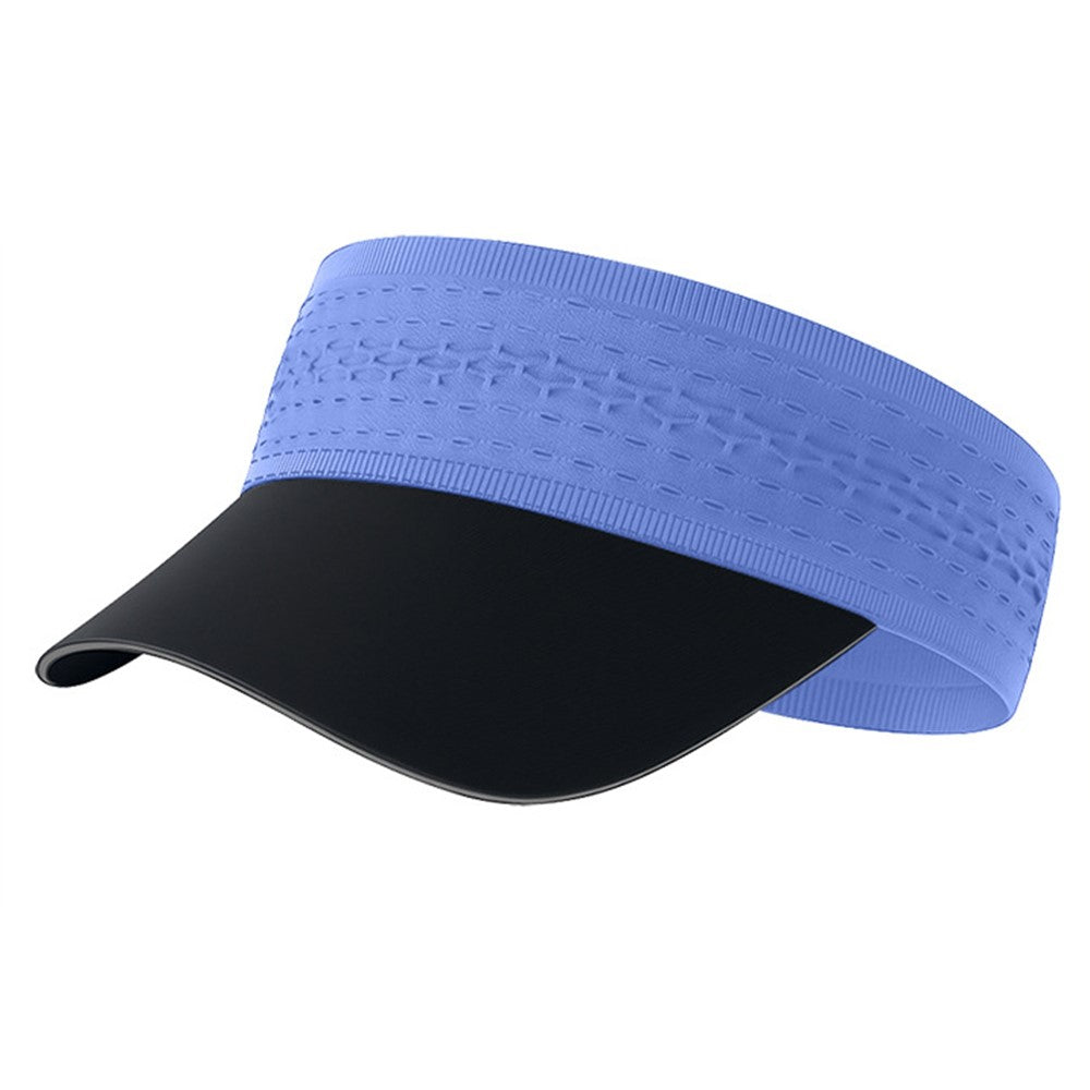 Marathon Running Sun Visor Seamless Wide Sports Headband with Brim High Elasticity Quick Dry Soft Hat