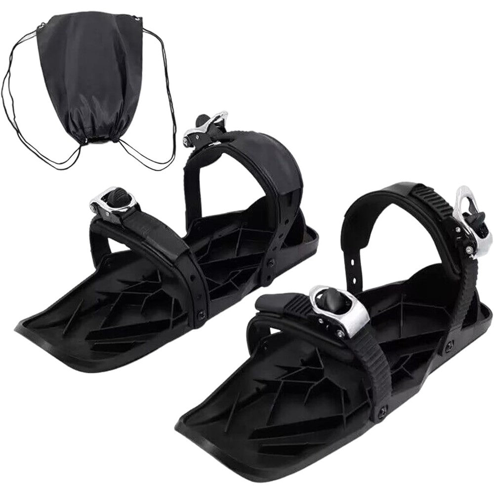 1 Pair Adult Mini Ski Skates Winter Sports Wear-Resistant Skiing Shoes Snowboard Attachment