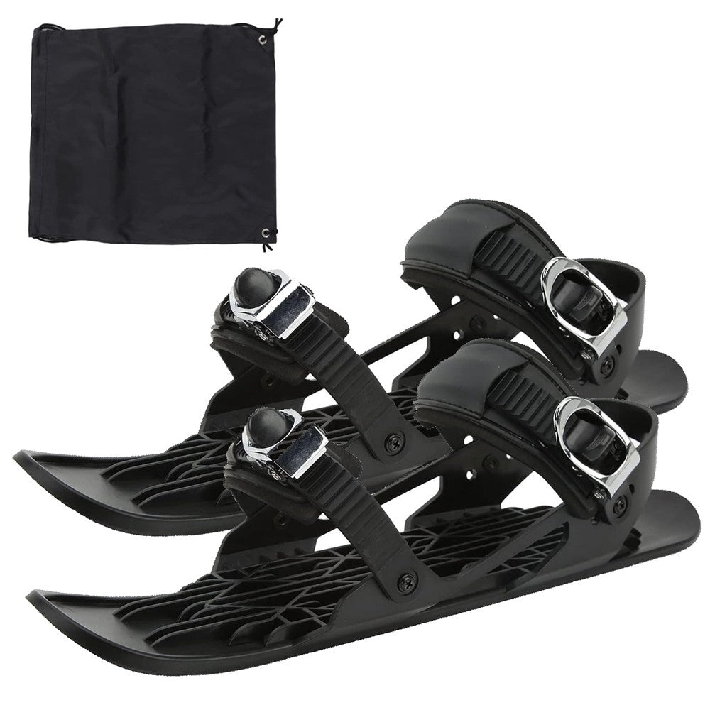 1 Pair Mini Ski Skates Outdoor Snowsports Adjustable Snow Skates Shoes for Children Shoe Size 30-38