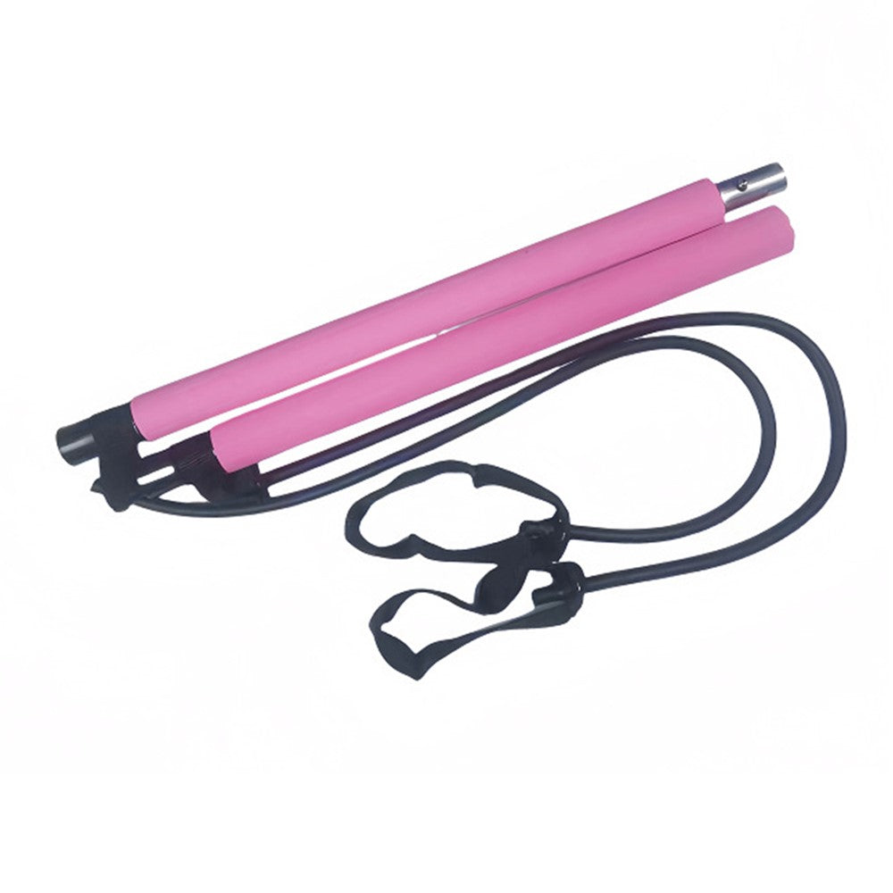 Pilates Bar Resistance Band Multifunctional Fitness Yoga Strength Training Stretching Stick Elastic Rope