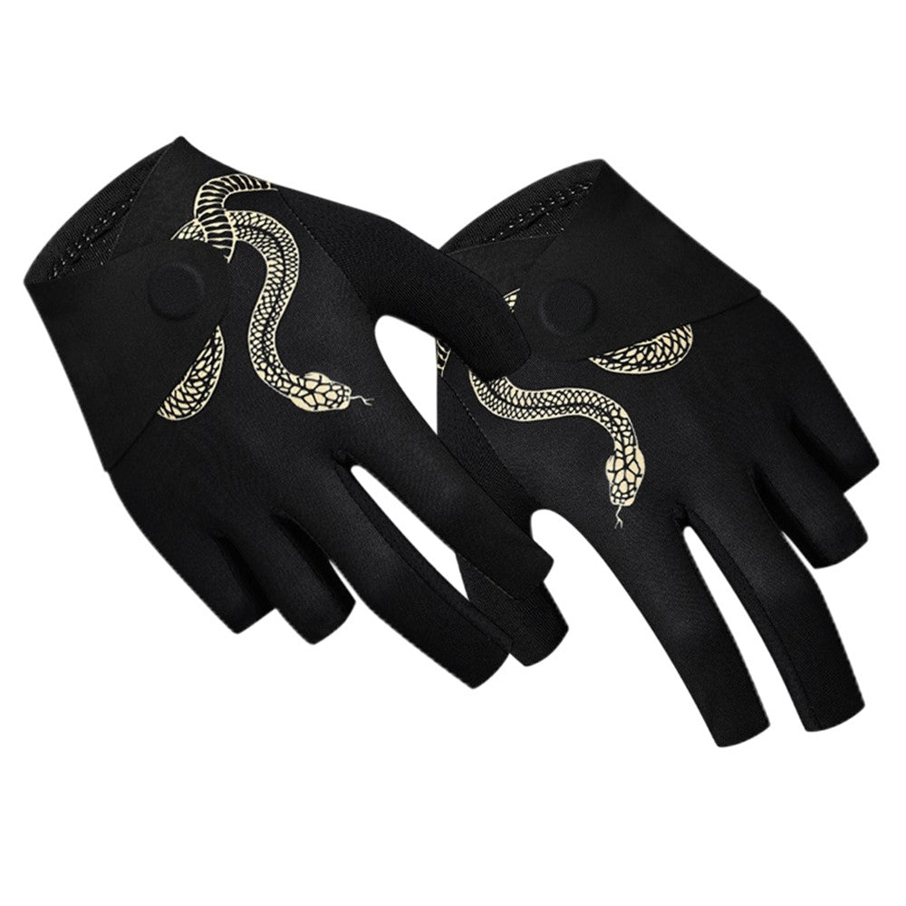 XG92 1 Pair Professional Billiard Glove with Magnetic Clasp Non Slip Open Finger Snooker Pool Glove