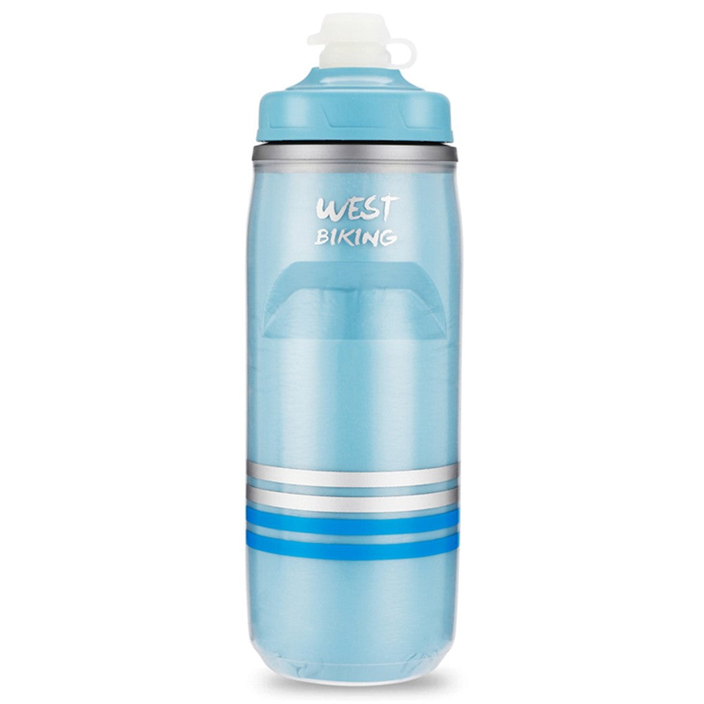 WEST BIKING YP0721046 Sport Insulated Water Bottle Cycling Squeeze PP5 Water Container 620ml BPA Free, No FDA Certificate