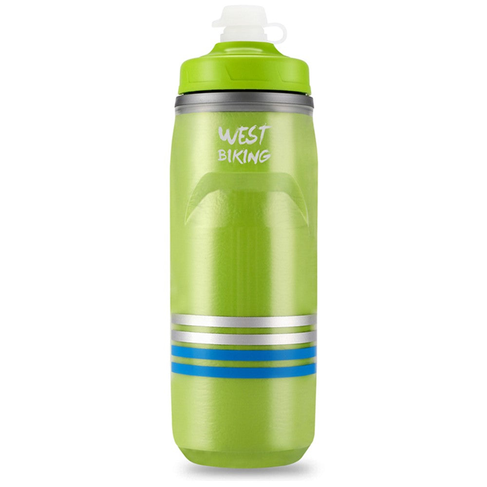 WEST BIKING YP0721046 Sport Insulated Water Bottle Cycling Squeeze PP5 Water Container 620ml BPA Free, No FDA Certificate